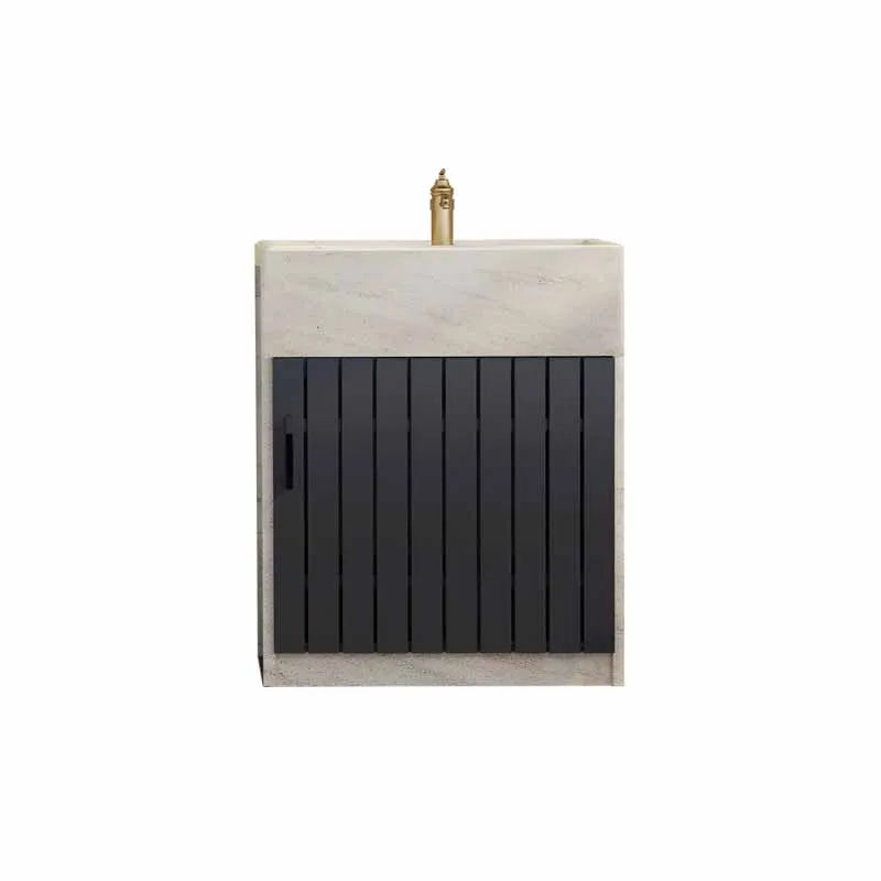 Outdoor pillar washbasin integrated floor standing courtyard marble washbasin outdoor balcony stone washbasin