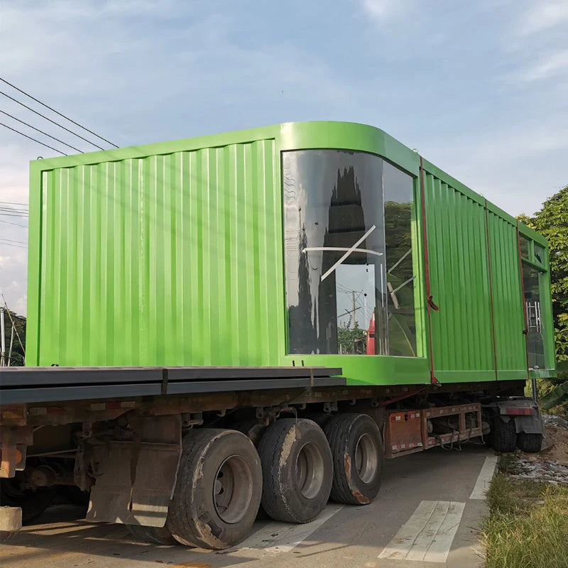 Outdoor residential container mobile house glass assembly house container simple house office exhibition hall activities