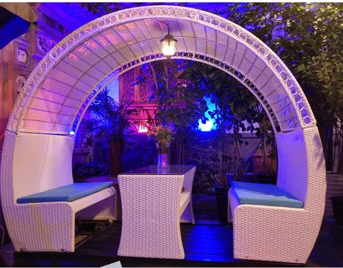 Outdoor sofa, bird's nest rattan bed, villa, courtyard terrace, scenic spot, creative birdcage sofa
