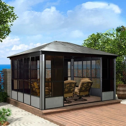 Outdoor sunshine room simple courtyard pavilion villa outdoor assembly room house sunshade aluminum alloy