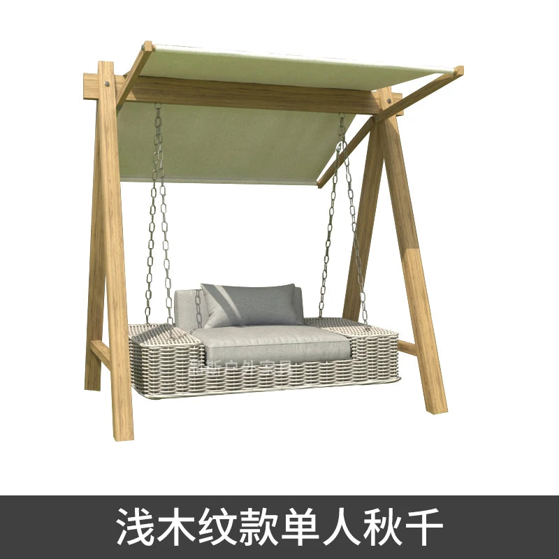 Outdoor swing patio hammock garden lazy double rocking chair outdoor terrace home open air balcony hanging chair cradle