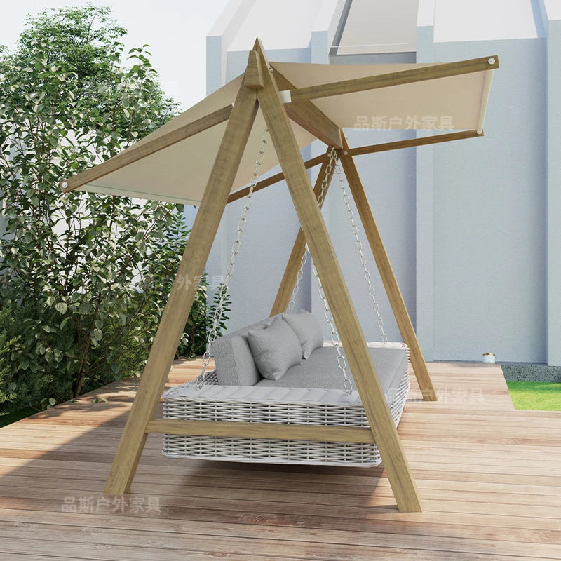 Outdoor swing patio hammock garden lazy double rocking chair outdoor terrace home open air balcony hanging chair cradle