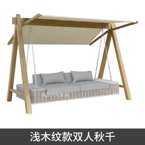 Outdoor swing patio hammock garden lazy double rocking chair outdoor terrace home open air balcony hanging chair cradle
