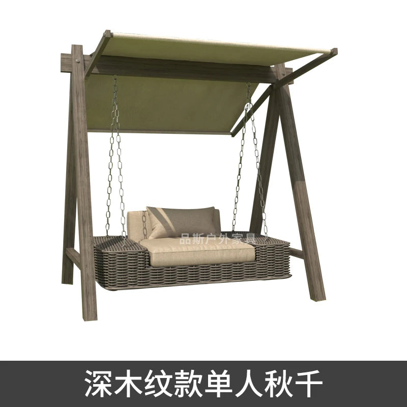 Outdoor swing patio hammock garden lazy double rocking chair outdoor terrace home open air balcony hanging chair cradle