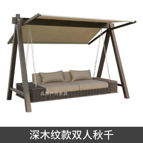 Outdoor swing patio hammock garden lazy double rocking chair outdoor terrace home open air balcony hanging chair cradle