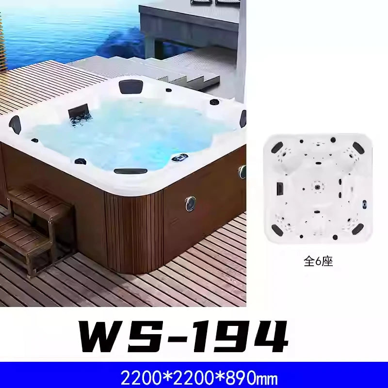 Outdoor villa intelligent surfing jacuzzi household constant temperature hotel hot spring B&B.
