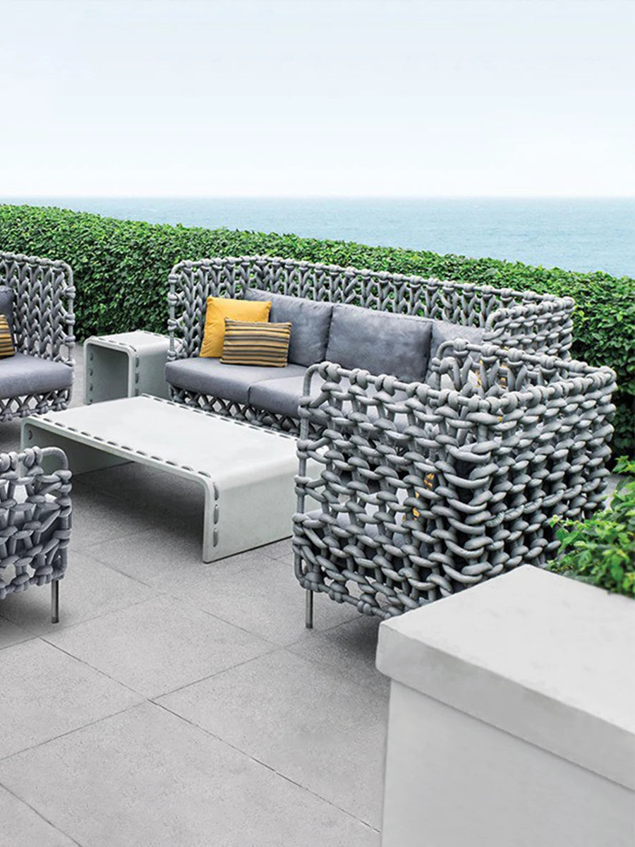 Outdoor villa sofas, rattan chairs, artistic and creative balconies, outdoor garden furniture