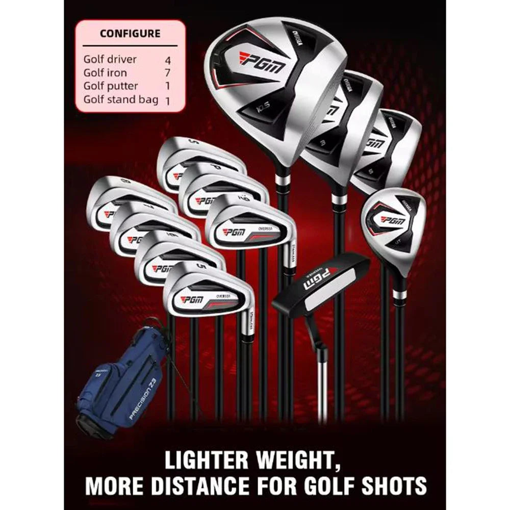 PGM Golf Clubs Sets MTG051,Men's 9/12 Branch High Fault Tolerance Golf Supplies,Right Handed Complete Beginner's Full Golf Set
