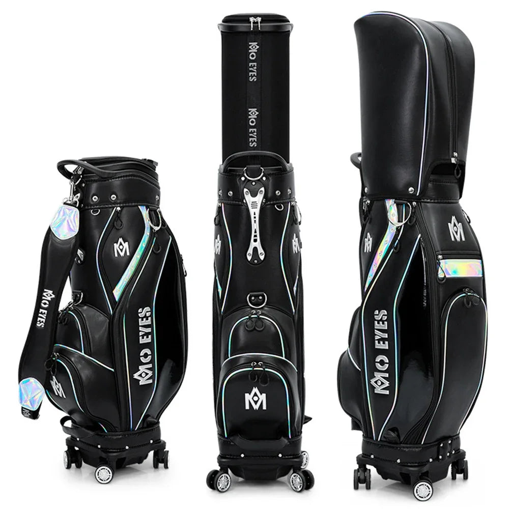 PGM Retractable Standard Bags,Four Wheel Flat Push Air Consignment Golf Bag,Women's Golf Telescopic Bags M22QB02