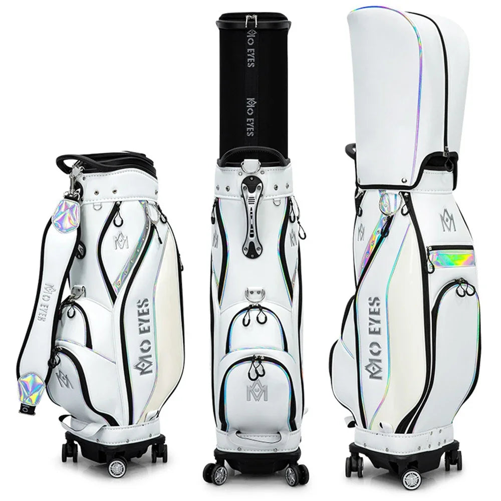 PGM Retractable Standard Bags,Four Wheel Flat Push Air Consignment Golf Bag,Women's Golf Telescopic Bags M22QB02