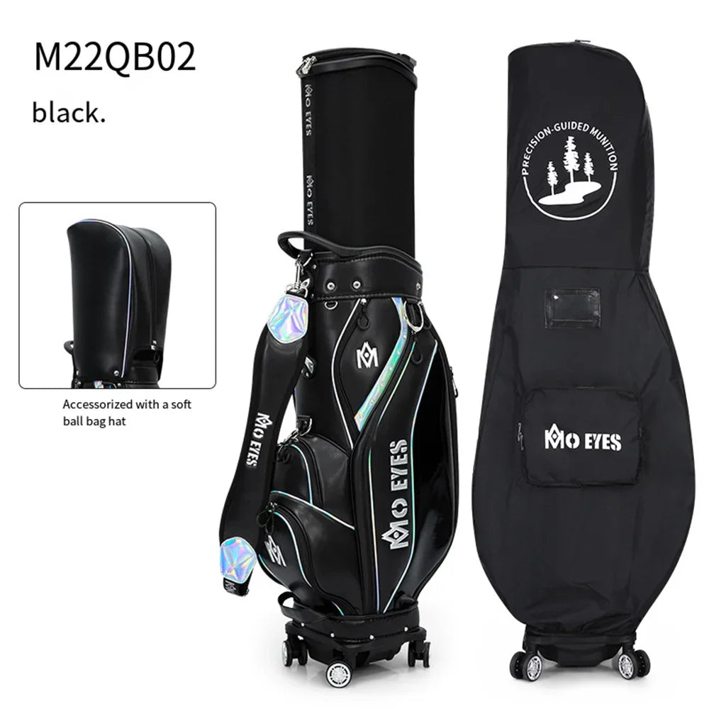PGM Retractable Standard Bags,Four Wheel Flat Push Air Consignment Golf Bag,Women's Golf Telescopic Bags M22QB02