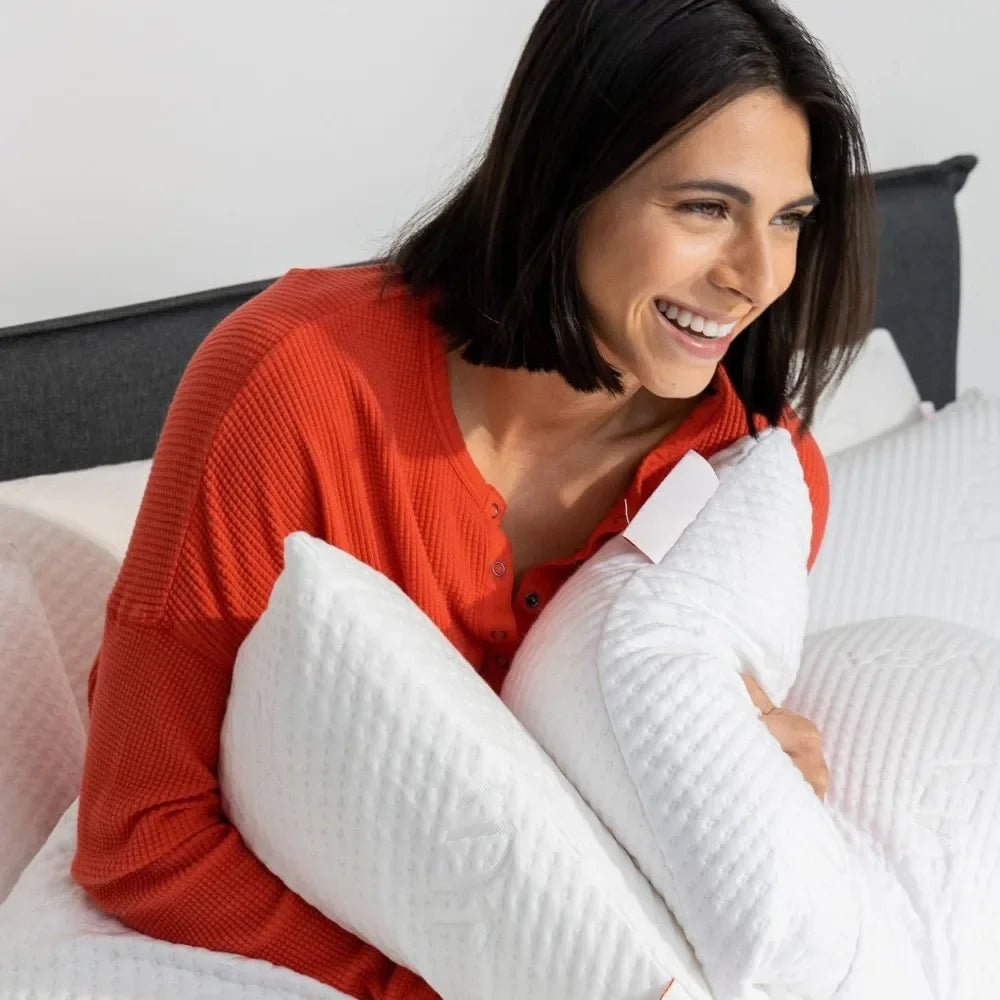 Pack of 2 - All-Natural Latex Sleeping Bed Pillows W/Removable Tencel Cover – King Size. Relieves Pressure Pillow Sleep Support