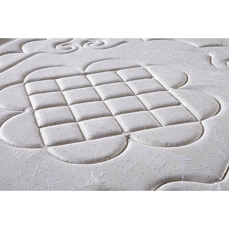 Pillow Top Design Mattress Bed Roll Up Compress Box Coil Latex Natural Spring 100 Full Size Yellow Cotton Oem