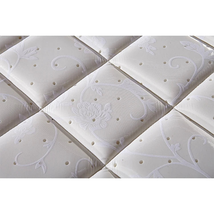 Pillow Top Design Mattress Bed Roll Up Compress Box Coil Latex Natural Spring 100 Full Size Yellow Cotton Oem