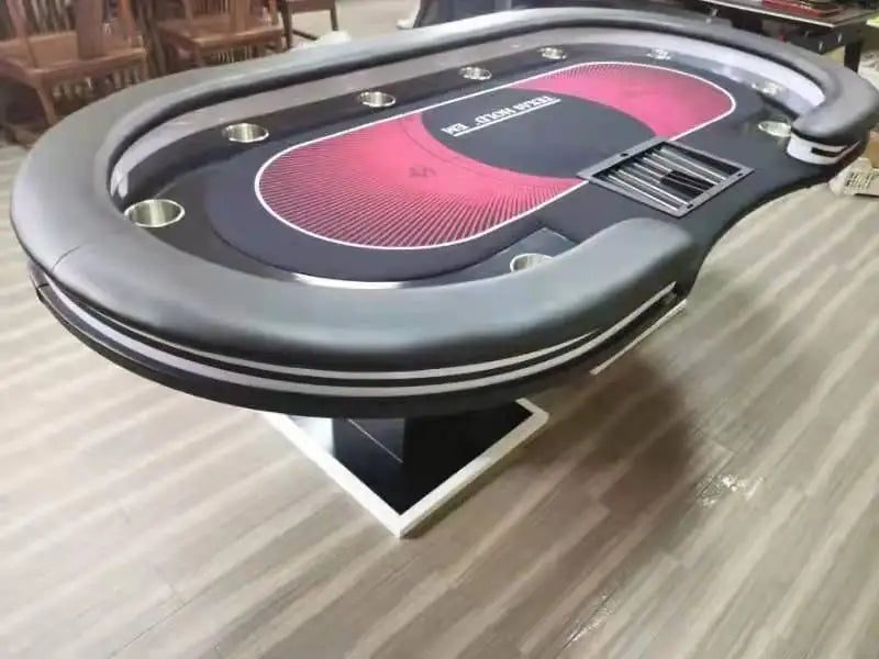 Poker Table with Remote Control LED Light Desktop Cloth Cushion Color Size Can Be Customized