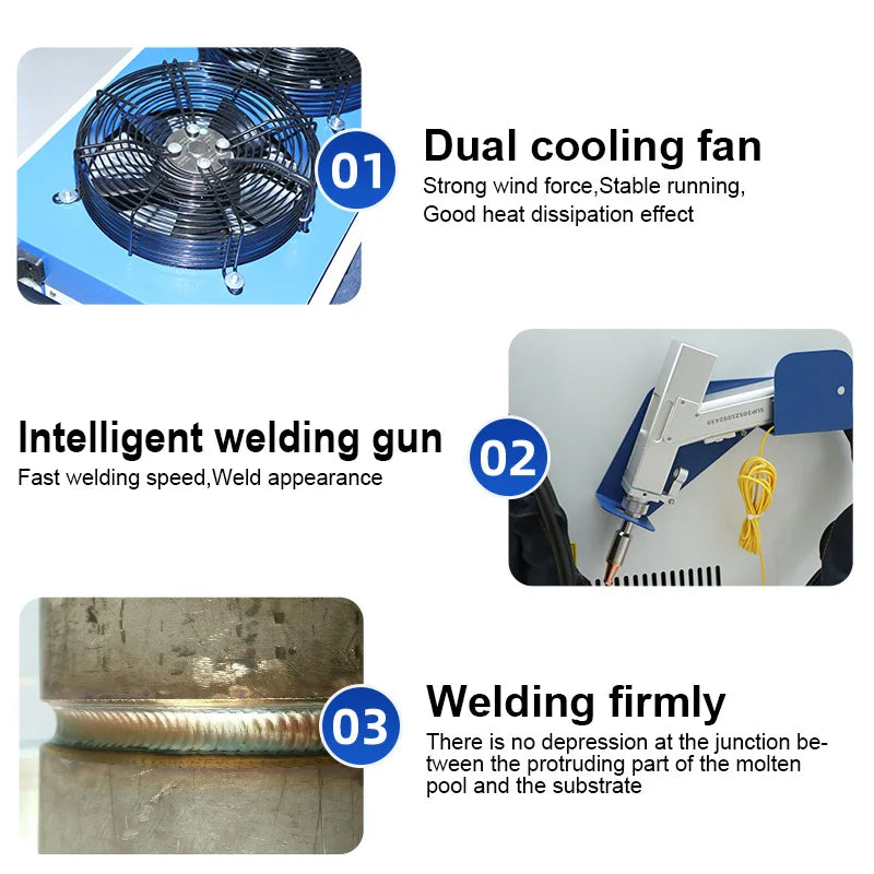 Portable 220v MAX Raycus Handheld Laser Welding Machine For Metal And Steel 1000W 1500W 2000W 3000W Rust Cleaning Equipment