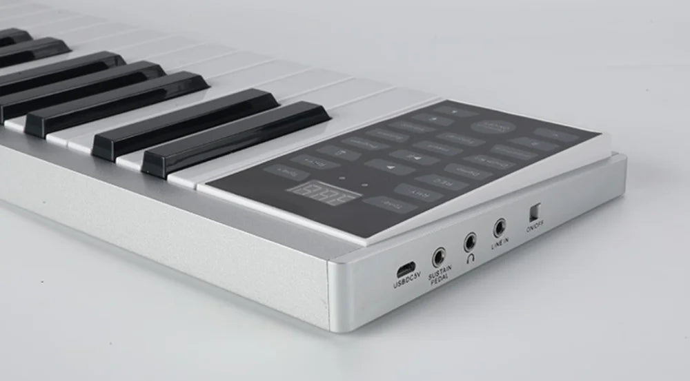 Portable Intelligent Electronic Piano 61-key Electronic Organ Hand Roll Ultra-thin Multifunctional Electronic Piano