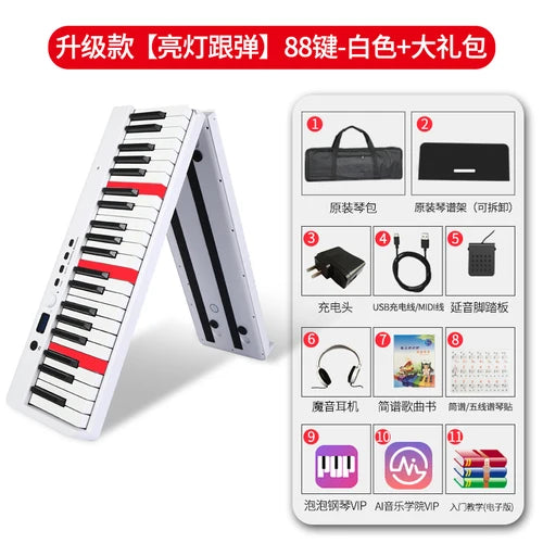 Portable Keyboard Piano Adults Electronic Professional Intelligent Piano Keyboard Miniature Teclado Piano Musical Instruments