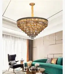 Post-modern European crystal chandelier light luxury atmosphere villa dining hall lamp hotel room exhibition hall chandelier