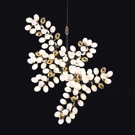 Postmodern Luxury LED Chandelier lighting Living room Grape String Large Hanging Lamp Lobby Villa Home Deco Glass Fixtures G4