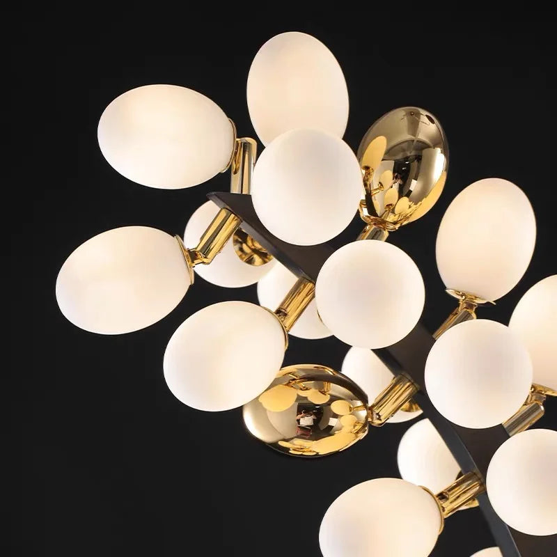 Postmodern Luxury LED Chandelier lighting Living room Grape String Large Hanging Lamp Lobby Villa Home Deco Glass Fixtures G4