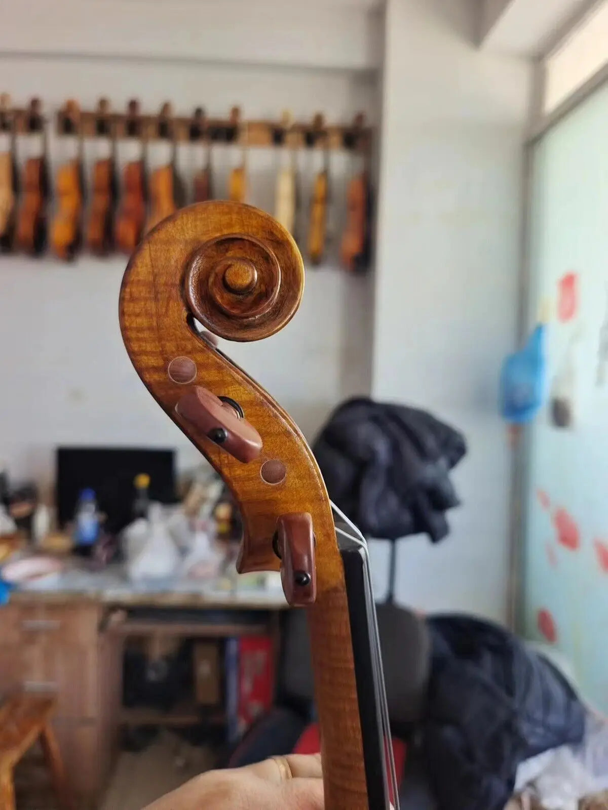 Professional 4/4 Violin Guarneri Model flamed maple back spruce top hand made