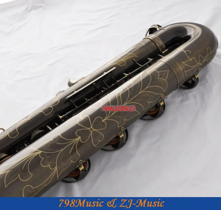 Professional Baritone Saxophone Antique Eb sax Low A Germany Mouthpiece