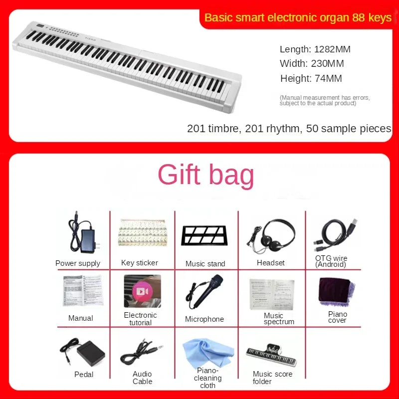 Professional Electric Piano Digital 88 Keys Childrens Piano Portable Midi Controller Teclado Controlador Musical Instrument
