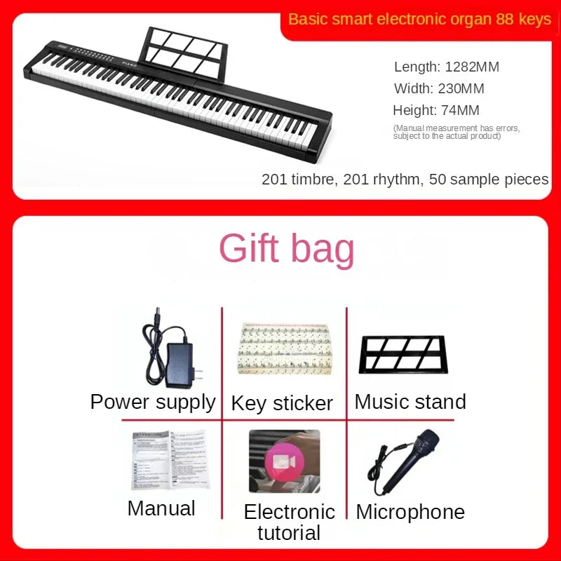 Professional Electric Piano Digital 88 Keys Childrens Piano Portable Midi Controller Teclado Controlador Musical Instrument