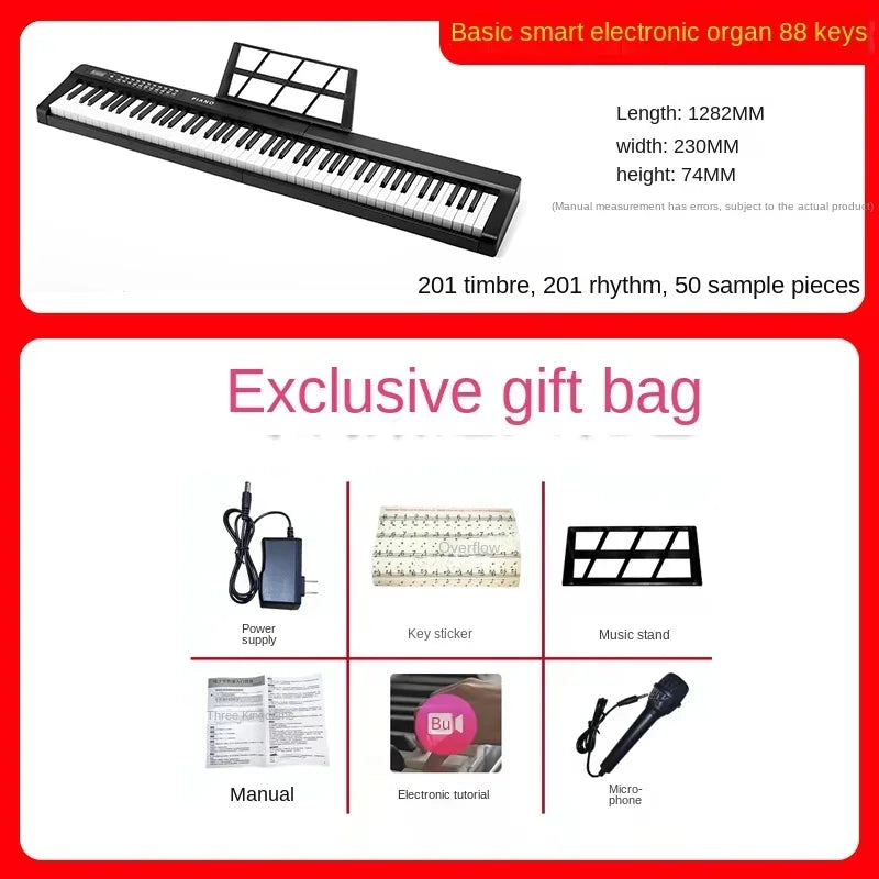 Professional Electric Piano Digital 88 Keys Childrens Piano Portable Midi Controller Teclado Controlador Musical Instrument