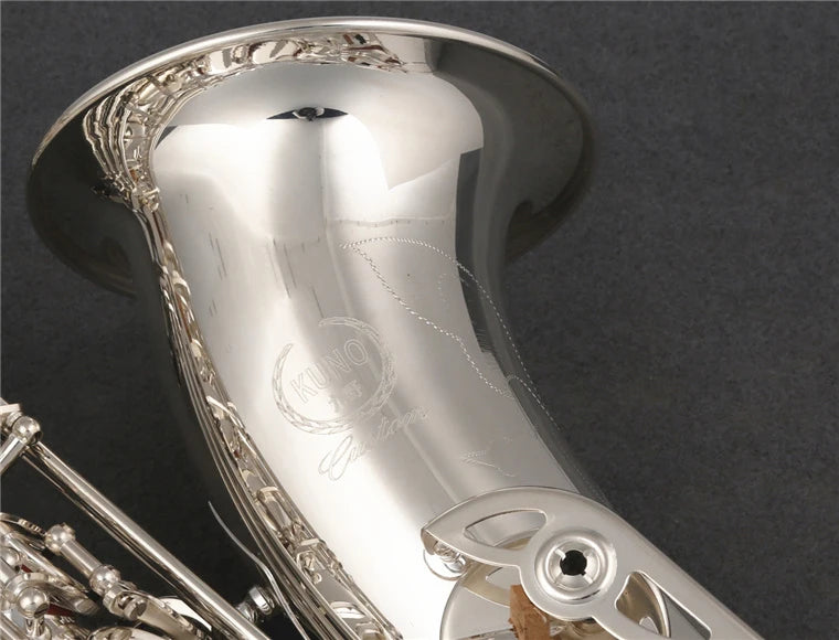Professional Janpan KUNO KTS-902 Tenor Brand Saxophone Bb Tune Exquisite Silver Plated Woodwinds Instrument With Mouthpiece Case