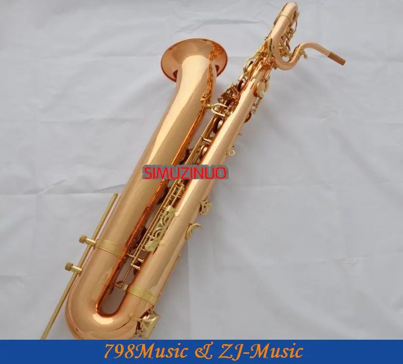 Professional Rose Brass Eb Baritone Saxophone Low A Sax High F new Case
