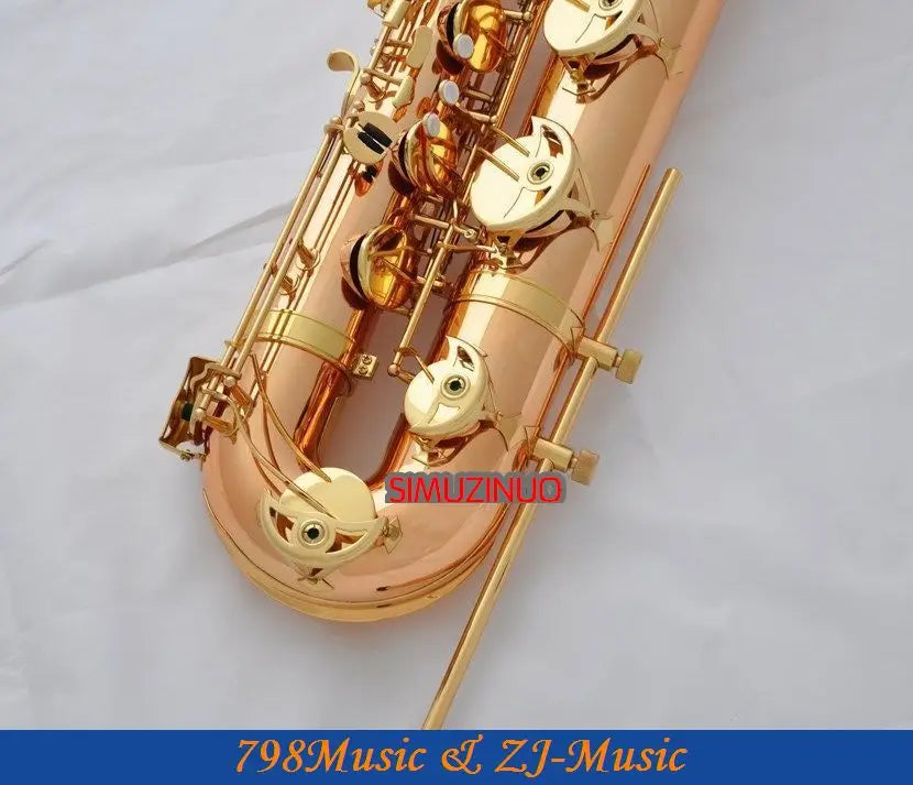 Professional Rose Brass Eb Baritone Saxophone Low A Sax High F new Case