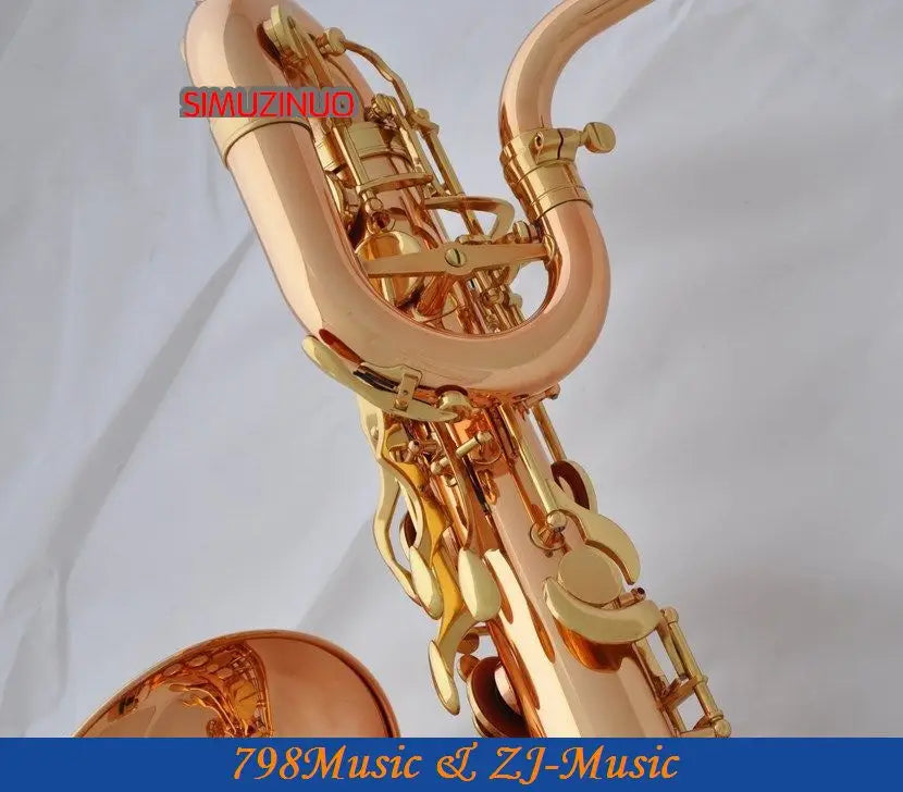 Professional Rose Brass Eb Baritone Saxophone Low A Sax High F new Case