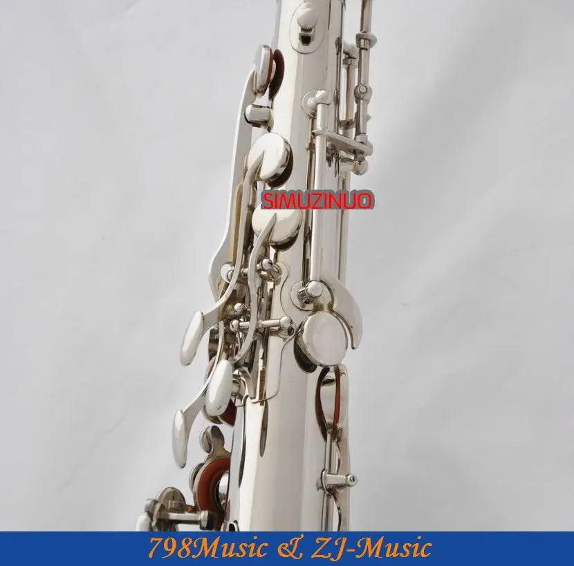 Professional Silver Nickel Tenor Saxophone Sax High F Free Metal Mouthpiece Case