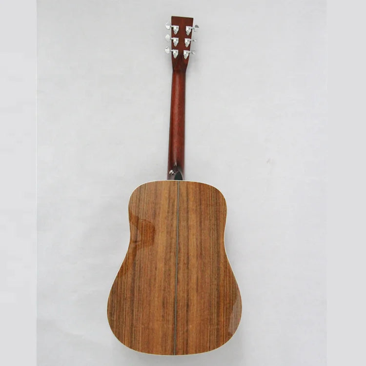 Professional Wholesale Handmade 41" Glossy Matt Paint Folk String Musical Instrument Solid Spruce Mahogany Ebony Acoustic Guitar