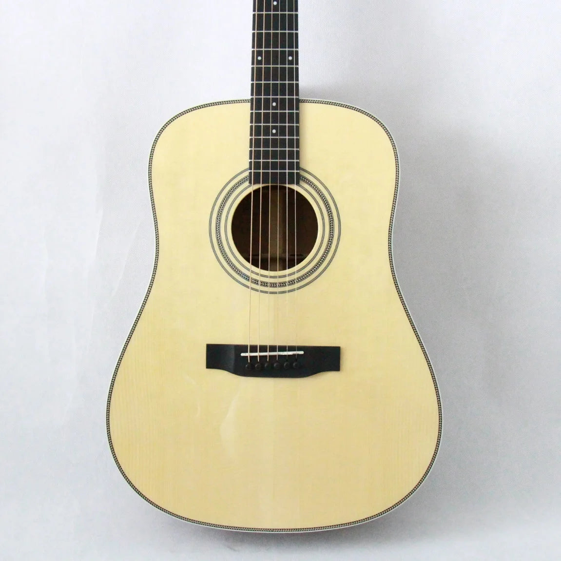 Professional Wholesale Handmade 41" Glossy Matt Paint Folk String Musical Instrument Solid Spruce Mahogany Ebony Acoustic Guitar