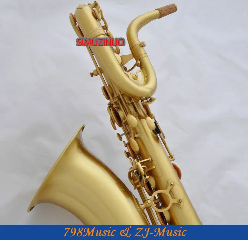 Professional Yellow Antique Baritone Eb Saxophone Bari sax 2 Neck Germany Mouthpiece