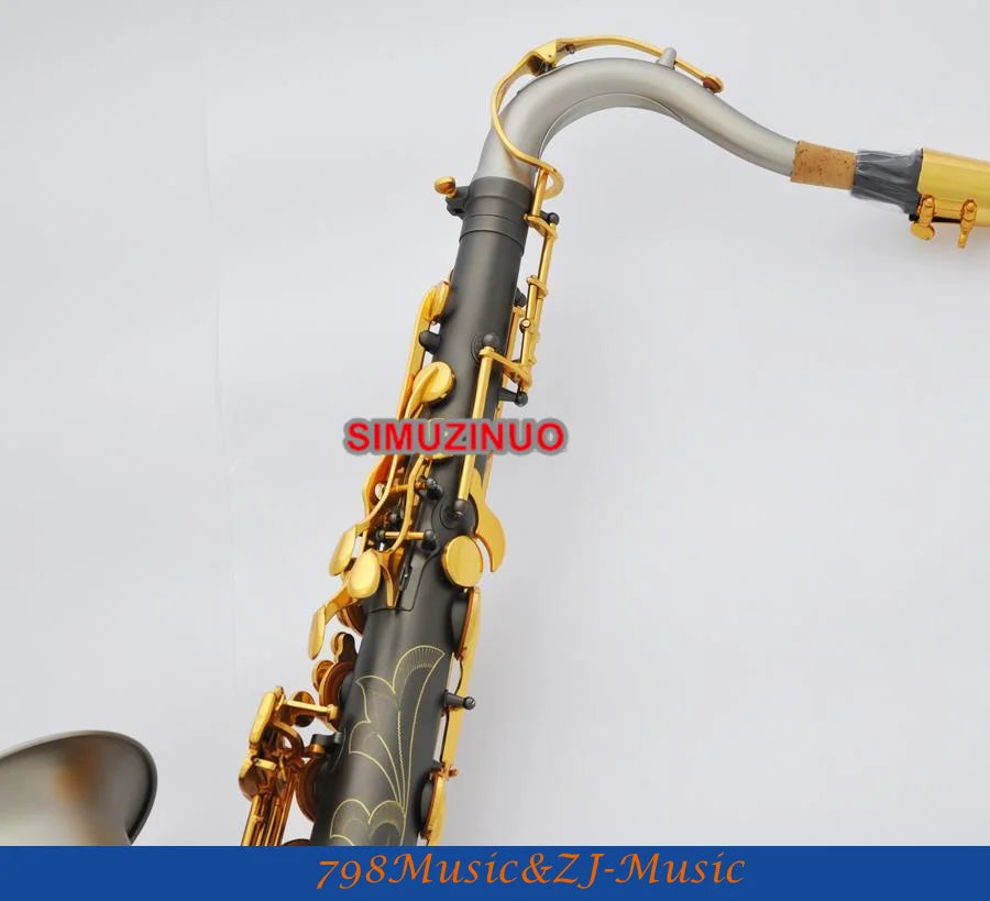 Professional Yellow Antique Tenor Saxophone sax High F# Saxofon New Case