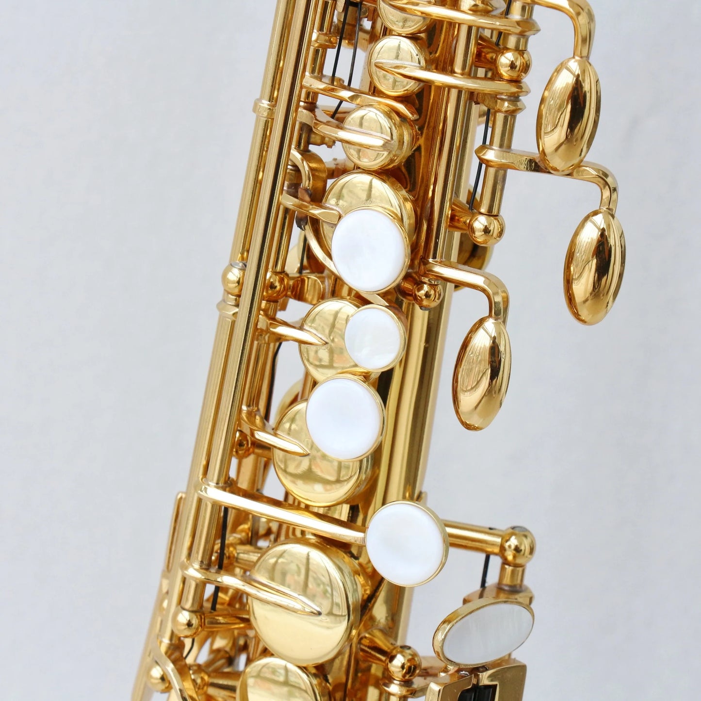 Professional factory price straight soprano saxophone brass body gold lacquer saxophone soprano