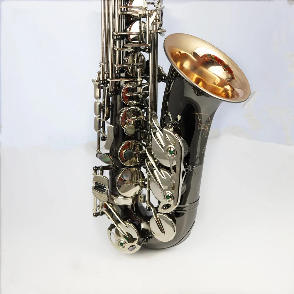 Professional musical instruments and cases, real picture alto saxophone, EB phosphor copper, black nickel art, free shipping