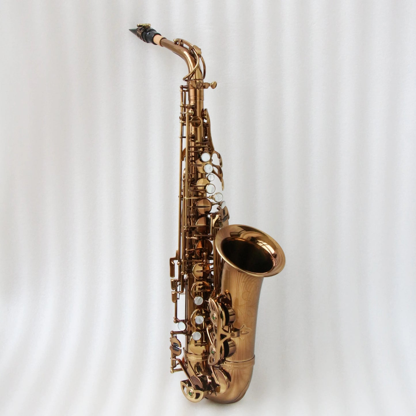 Professional saxophone alto Eb tone Brass body Coffee Gold Plated alto saxophone for performance