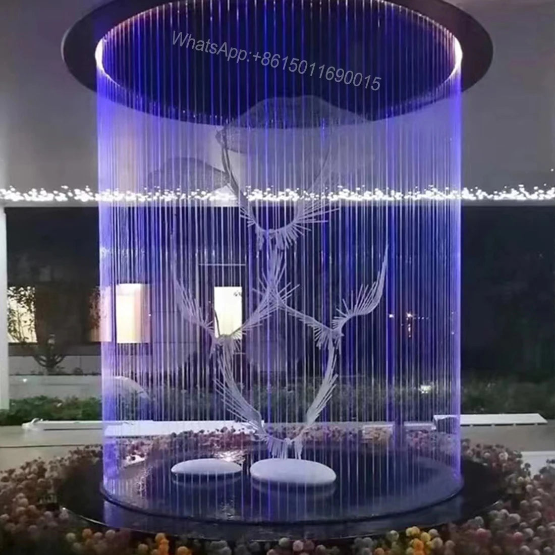Pull line water curtain flowing water wall simple modern courtyard villa hall circulating water fountain landscape customization