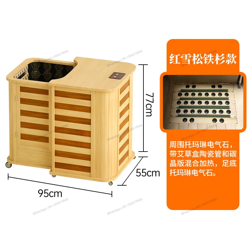 Pushing and pulling sweat steaming bucket, far infrared spectrum, sweat steaming room, household single person half body hologra