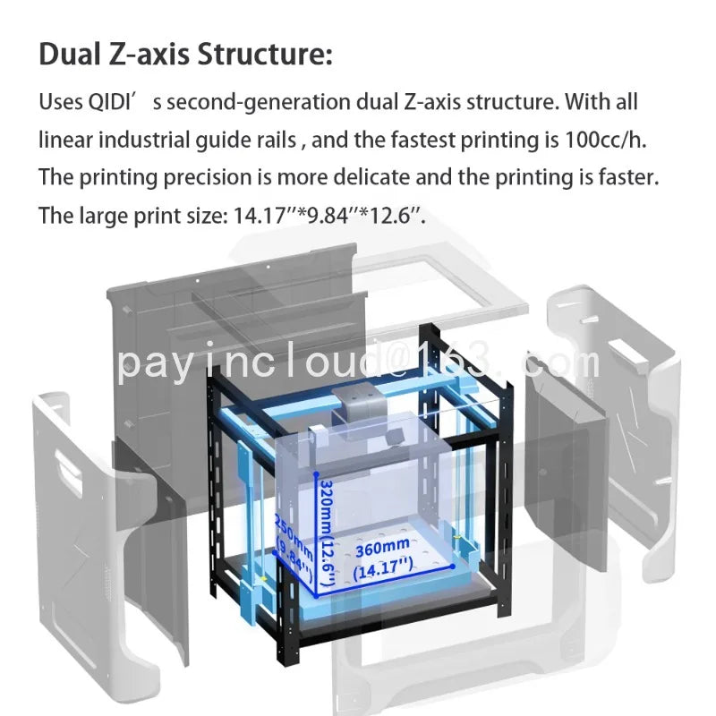 QIDI TECH i-Fast Large size 330*250*320 mm Intelligent Industrial Grade imprimante desktop 3d Printer