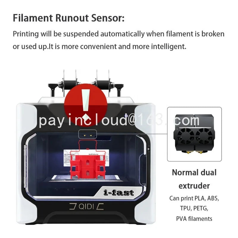QIDI TECH i-Fast Large size 330*250*320 mm Intelligent Industrial Grade imprimante desktop 3d Printer