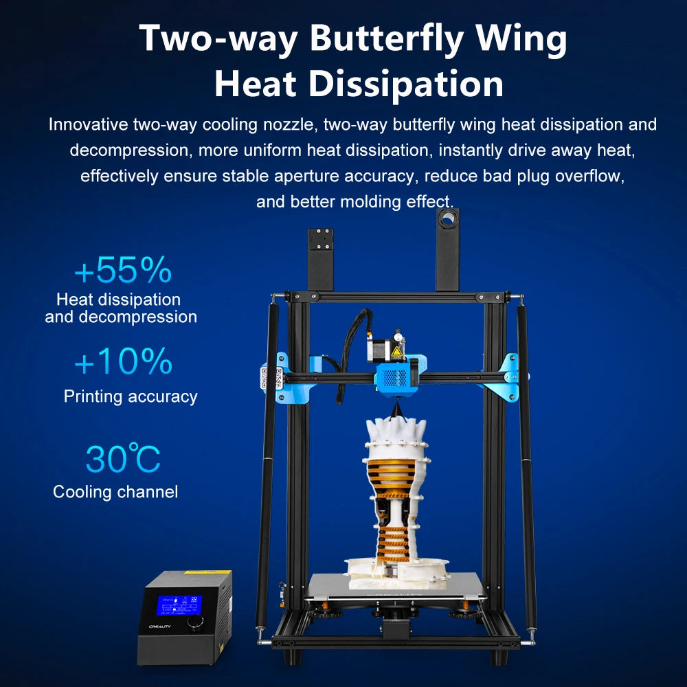 Quasi-Industrial Grade FDM 3D Printer High Quality 300*300*400mm Large Printing Size Resume Printing High Precision 3d Printer