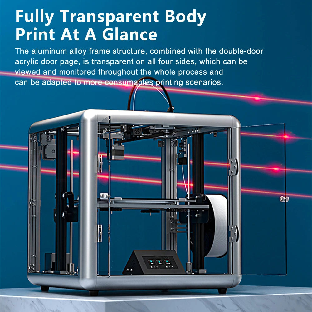 Quasi-industrial Grade 3D Printer Stable Printing Safe Wide Voltage Power Supply 4.3 Inch Touch Screen Material Break Detection