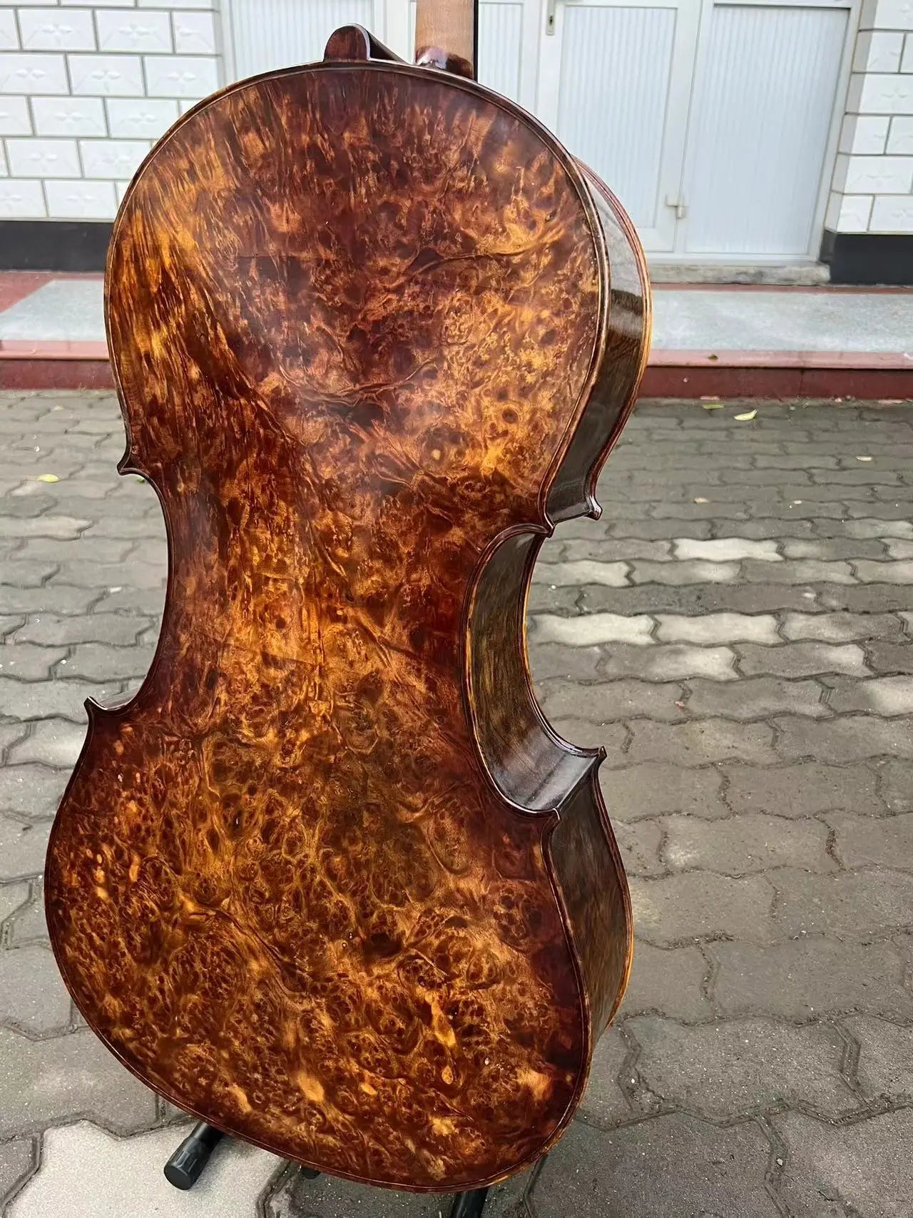 MMOOKA Rare Professional song Cello 4/4 Solid Bird eye maple back old spruce top#15715