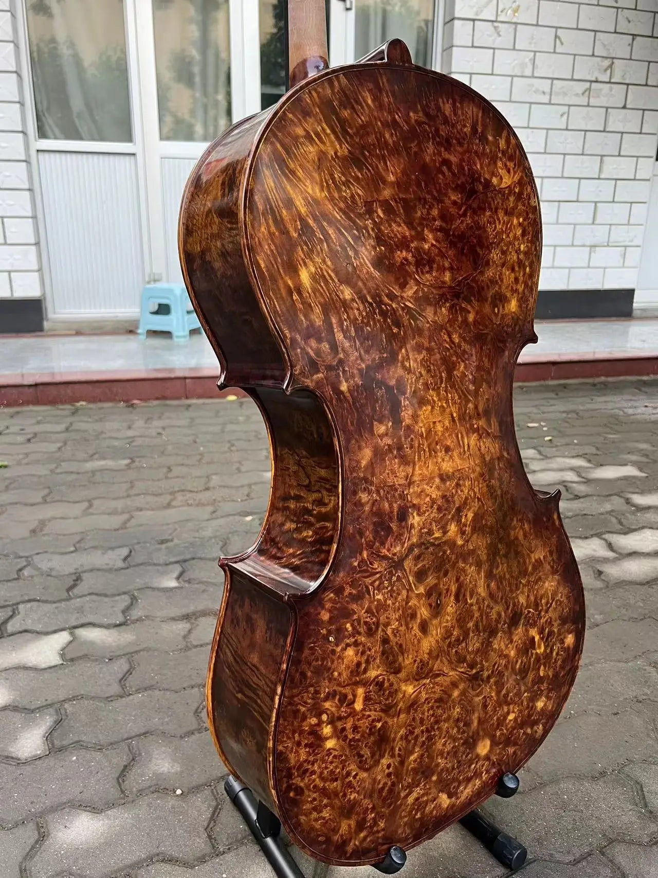 MMOOKA Rare Professional song Cello 4/4 Solid Bird eye maple back old spruce top#15715